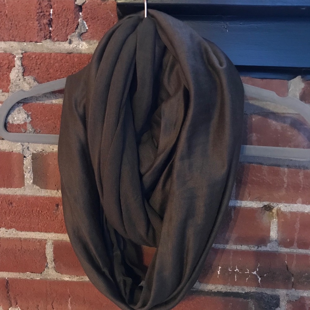 Brown infinity scarf